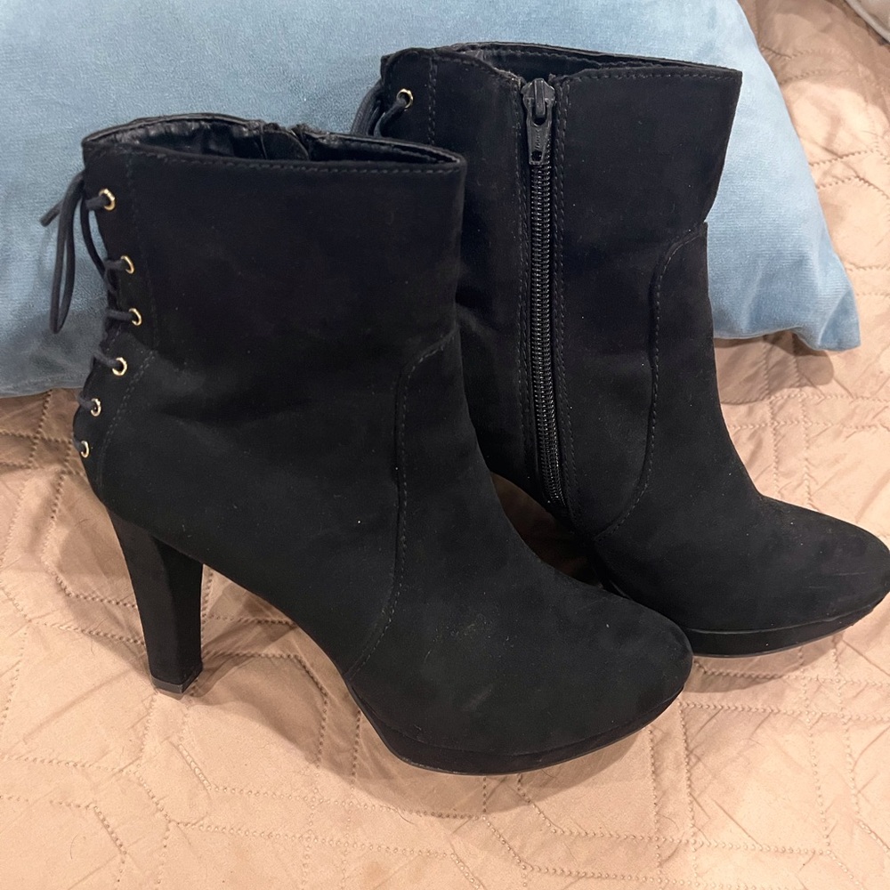 Metaphor Black Heeled Boots